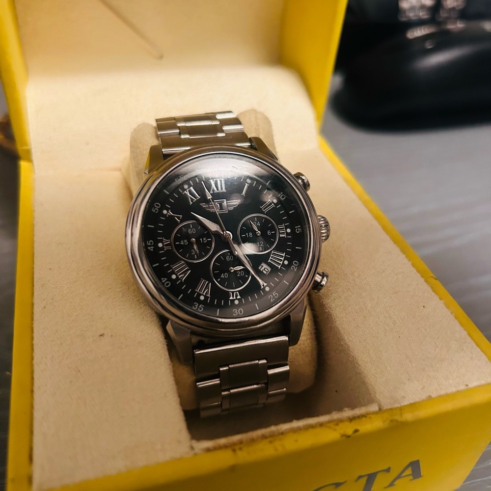 Invicta Men's Silver Chronograph Watch